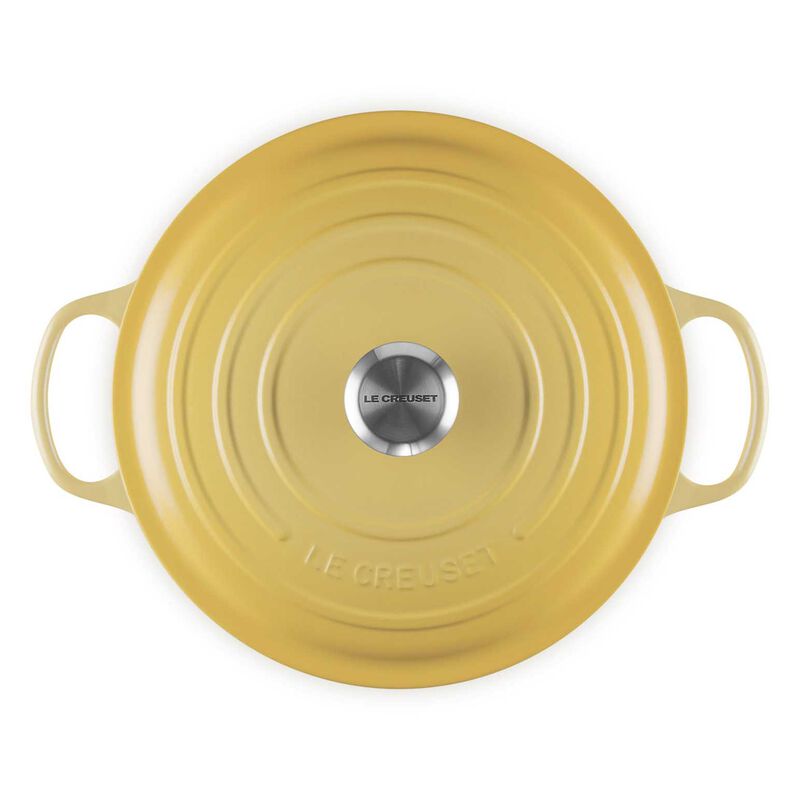 Le Creuset Signature Round Casserole 28cm - Camomille SS Knob image number 2