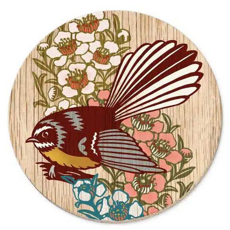 Tanya Wolfkamp Screenprint Fantail Coaster image number 0