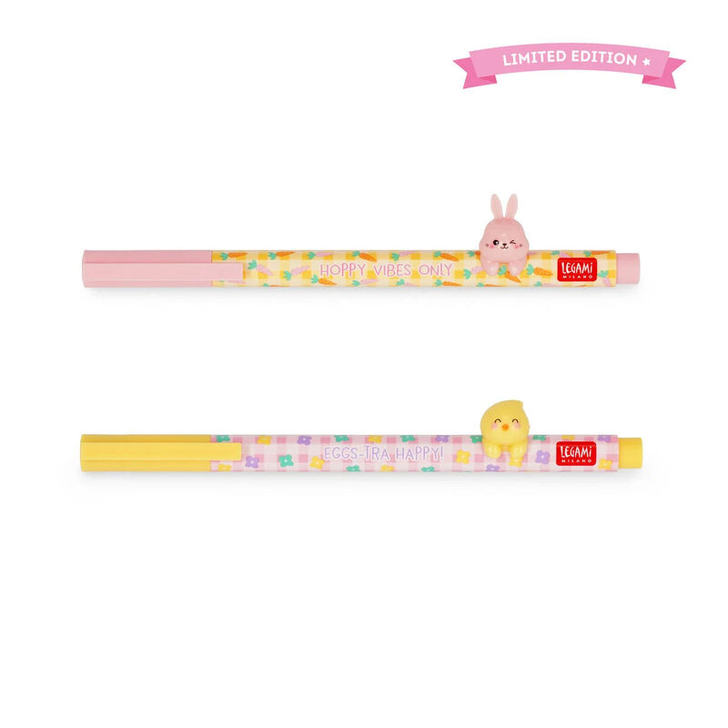 Legami Hoppy Easter Erasable Gel Pens Set of 2 image number 1