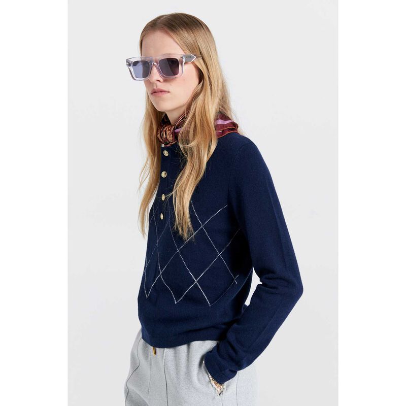 Karen Walker Society Argyle Polo image number 2
