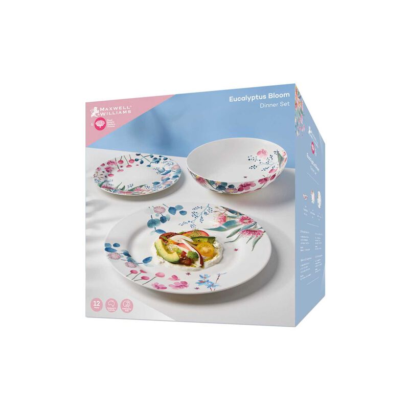 Maxwell & Williams RB Gardens Eucalyptus Bloom Rim Dinner Set 12Pc image number 3