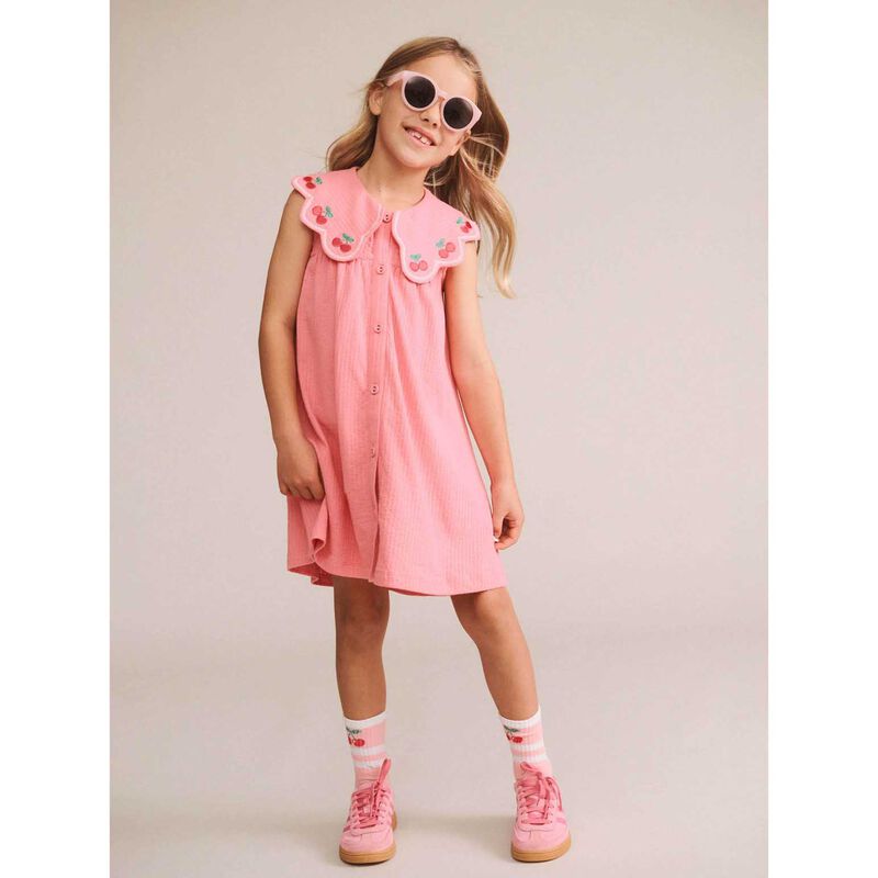 Huxbaby Cherry Emb Collar Dress 3-5Y image number 1