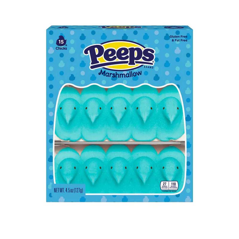 Peeps&reg; 15Pc Blue Marshmallow Chicks image number 0