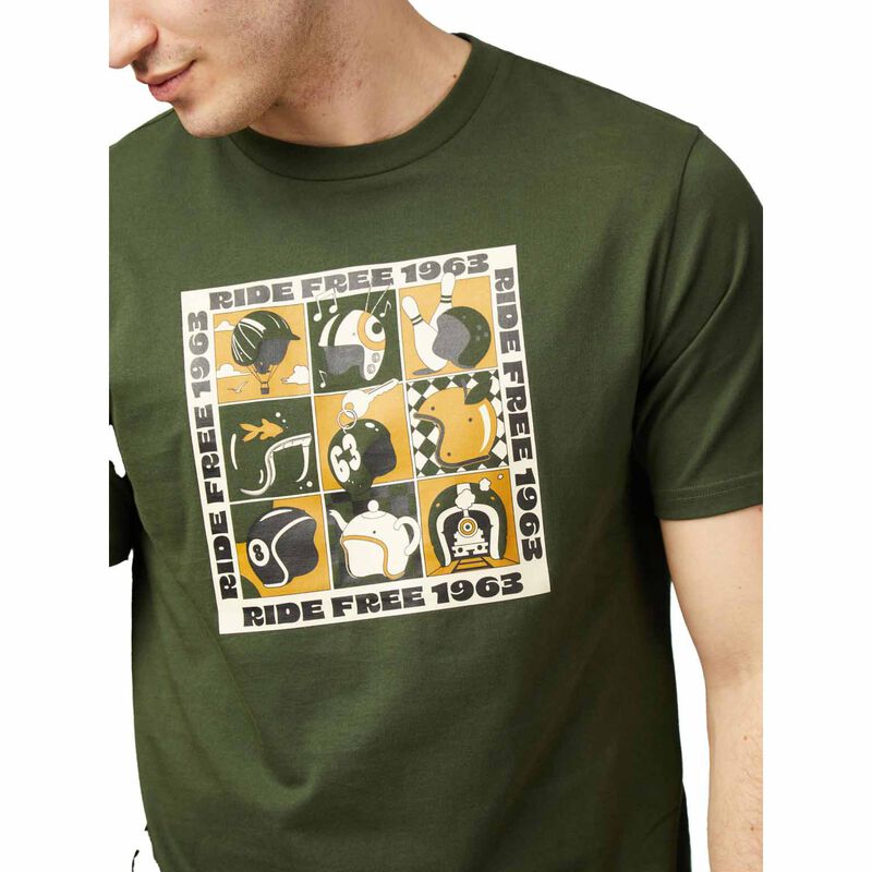 Ben Sherman Trippy Helmets Tee image number 2