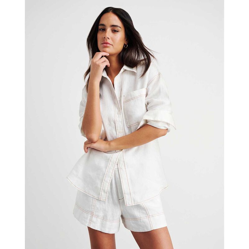 JAG Gigi Linen Relaxed Ls Shirt image number 6