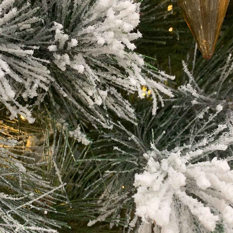 Snowy Pine Christmas Tree With Pinecone & 420 Warm Lights - 7.5 Foot image number 2