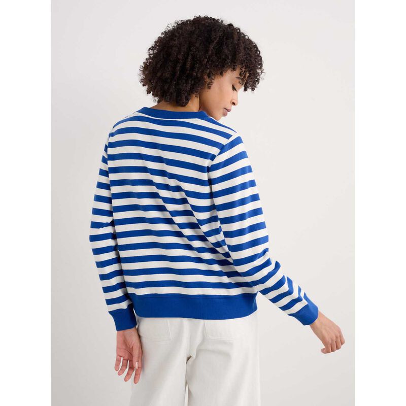 Seasalt Cornwall Nessa Sweatshirt Scallion Chalk Bright Marine image number 1