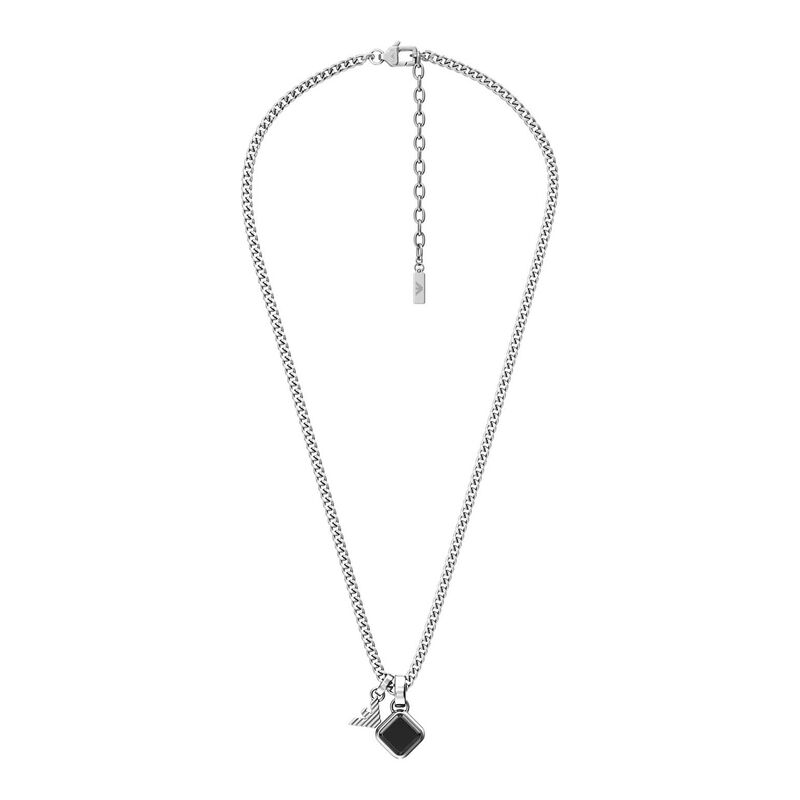 Emporio Armani Black Onyx Pendant Necklace image number 1