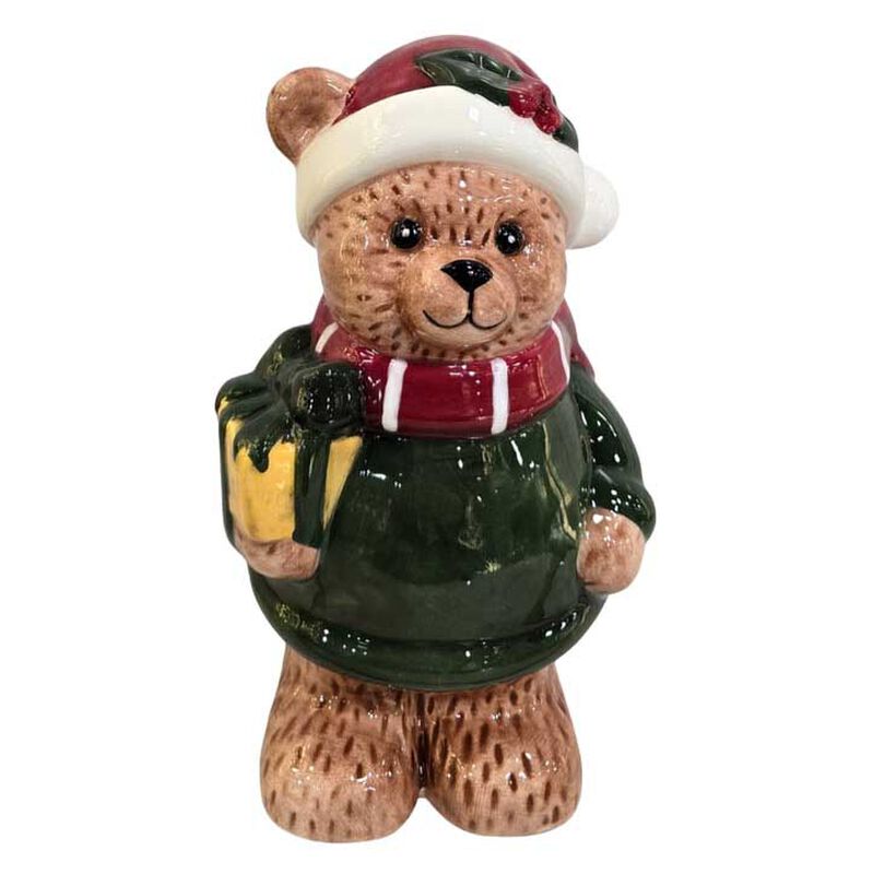 Stellar Haus Porcelain Bear With Present image number 0