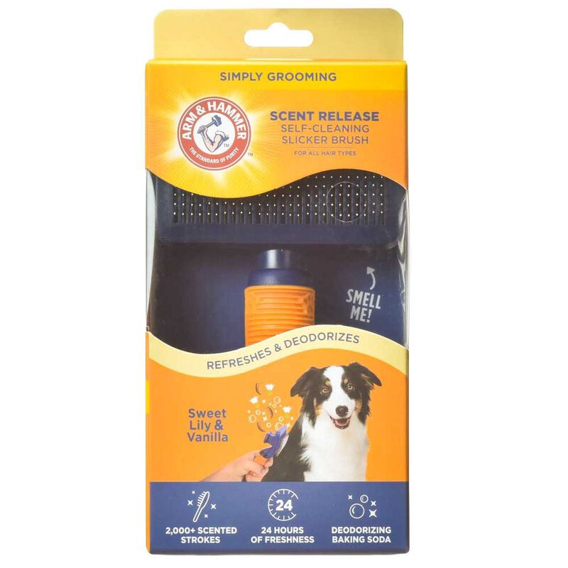 Arm & Hammer Simply Calm SelfCleaning Slicker Brush - Sweet Lily & Vanilla image number 2