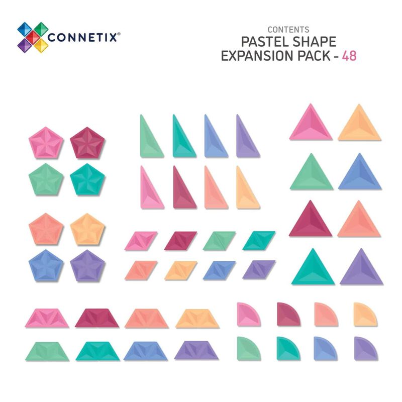 Connetix Tiles Pastel Shape Expansion Pack 48 pc image number 1