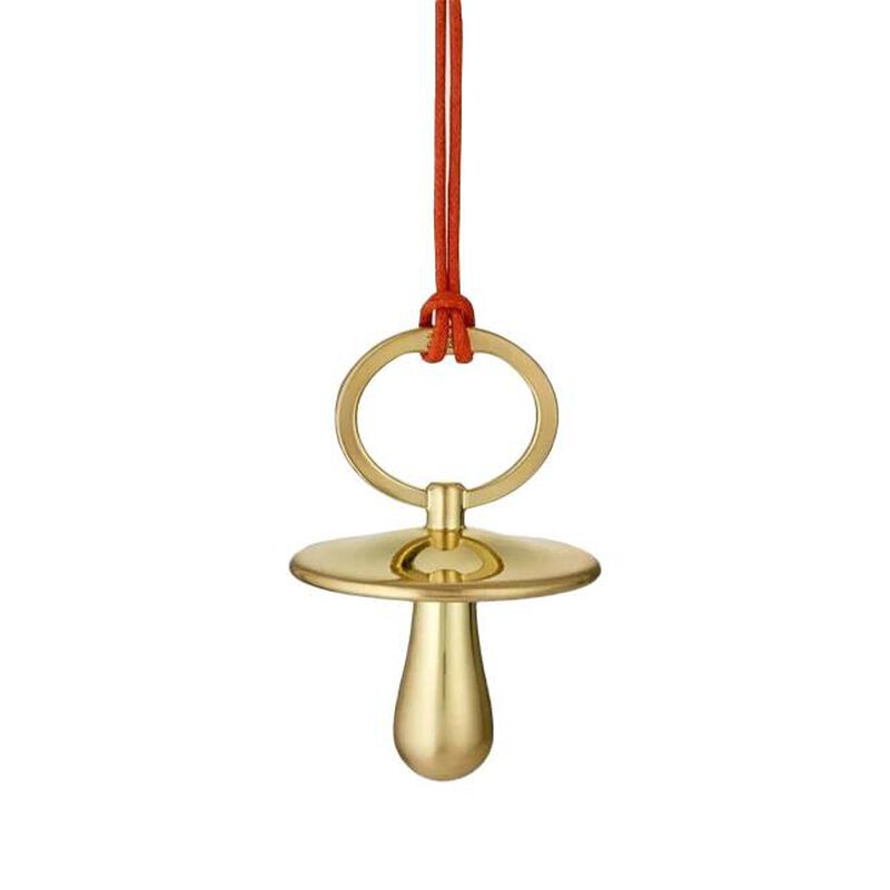 Waterford Metal Ornament Pacifier Golden image number 0