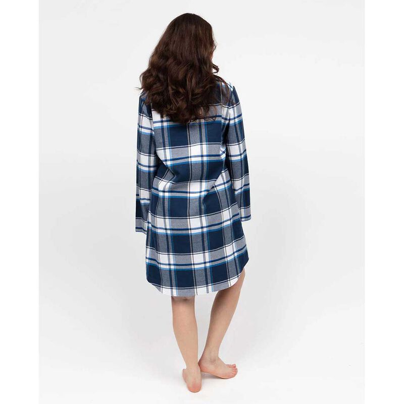 Cyberjammies Frosty Brushed Check L/S Nightshirt image number 1