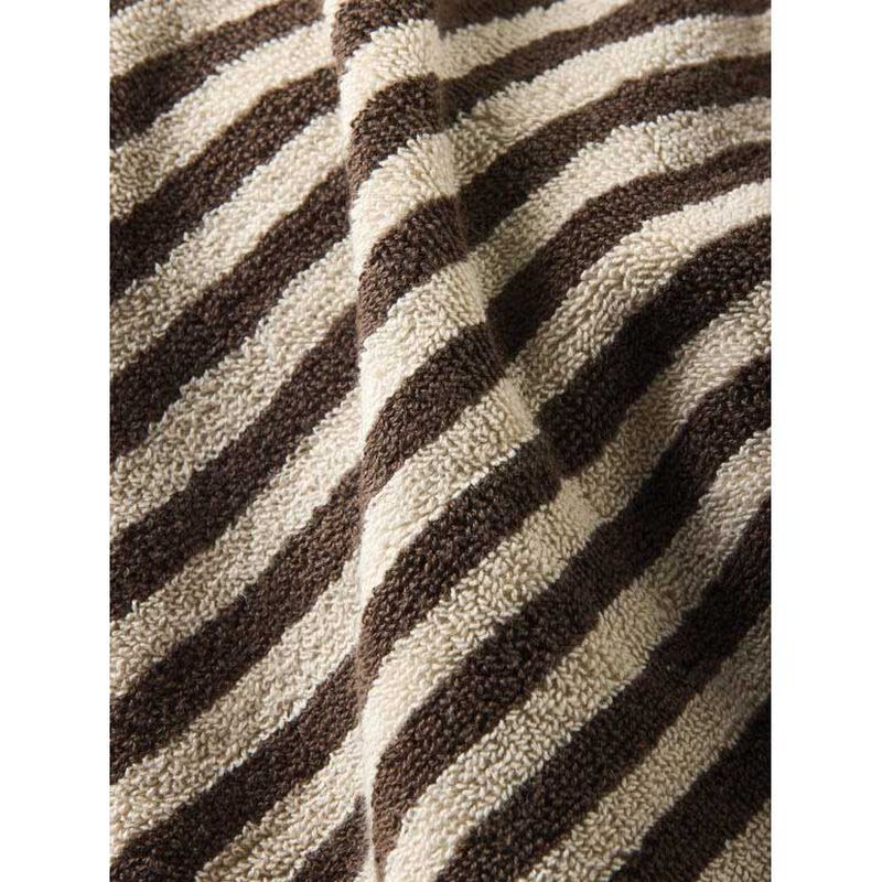 Città Wide Stripe Cotton Towel Bundle - Cocoa/Bone image number 1