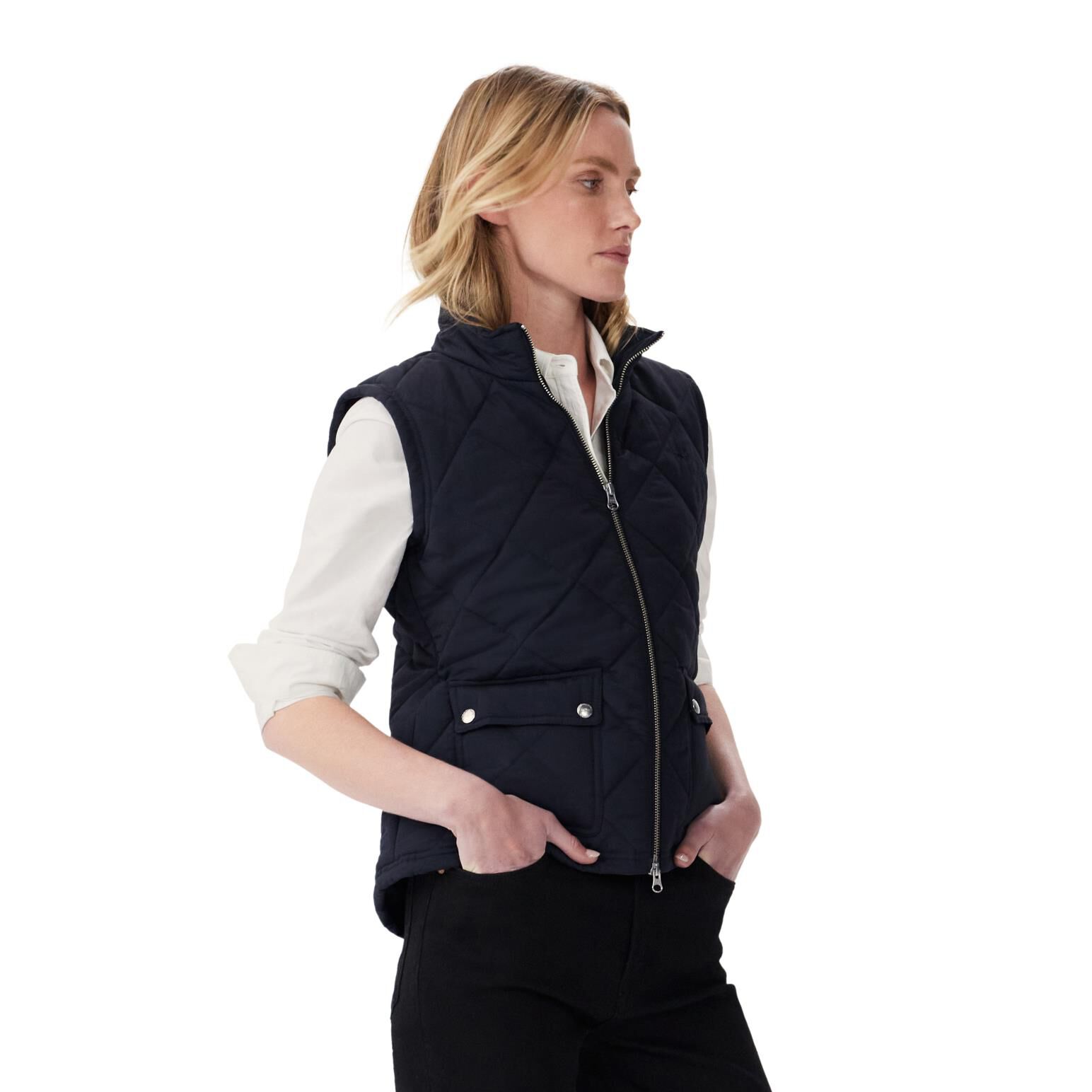 R.M. Williams Willippa Vest Black Ballantynes Department Store