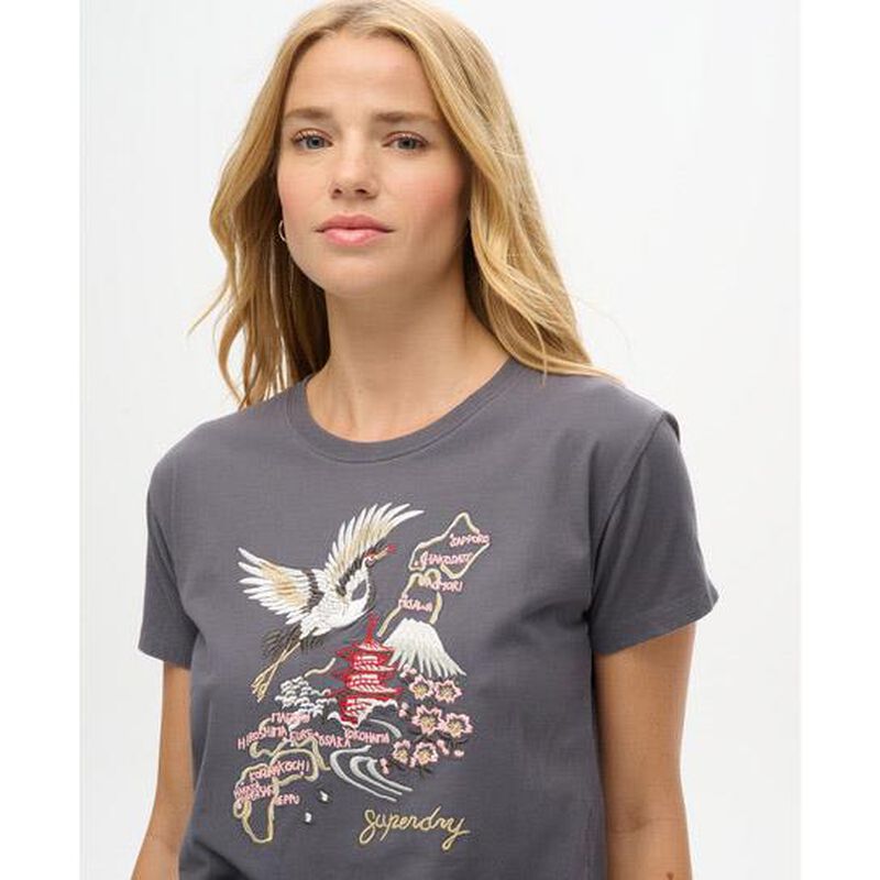 Superdry Suika Embroidered Fitted Tee image number 2