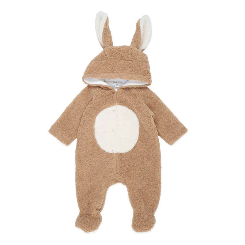 B&eacute;b&eacute; Latte Sherpa Bunny Onesie image number 0