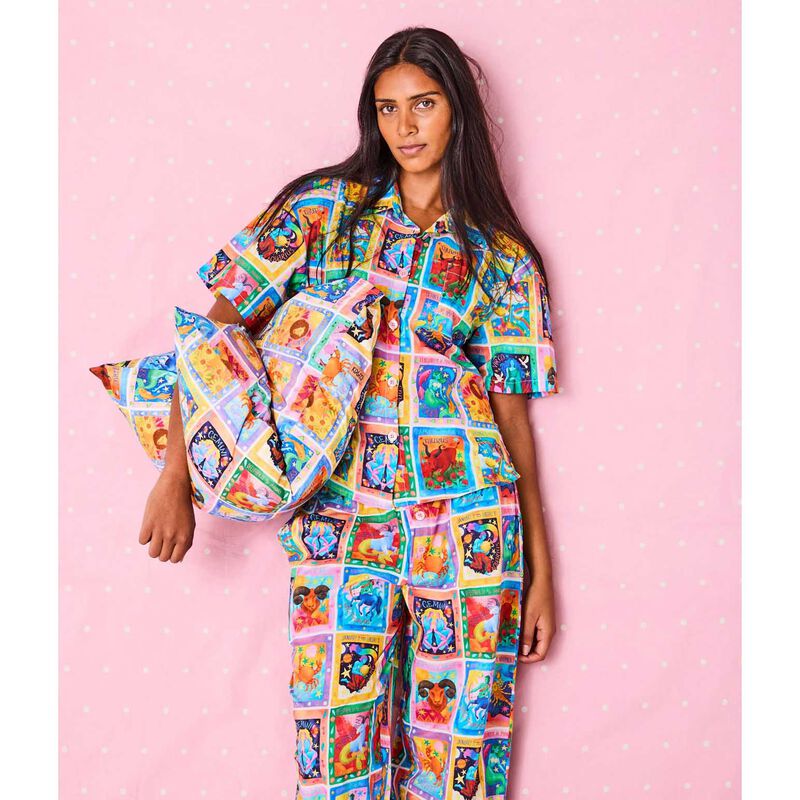 Kip&Co Zodiac Organic Cotton Short Sleeve Shirt & Pant PJ Set image number 2