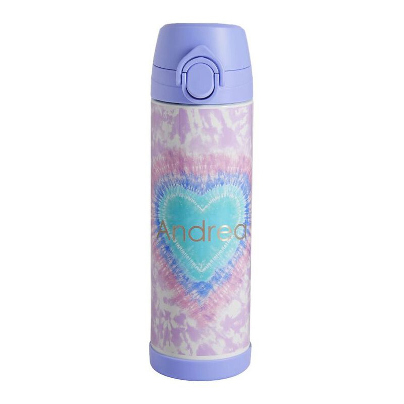 Pottery Barn Kids Mackenzie Heart Tie Dye Water Bottle image number 0