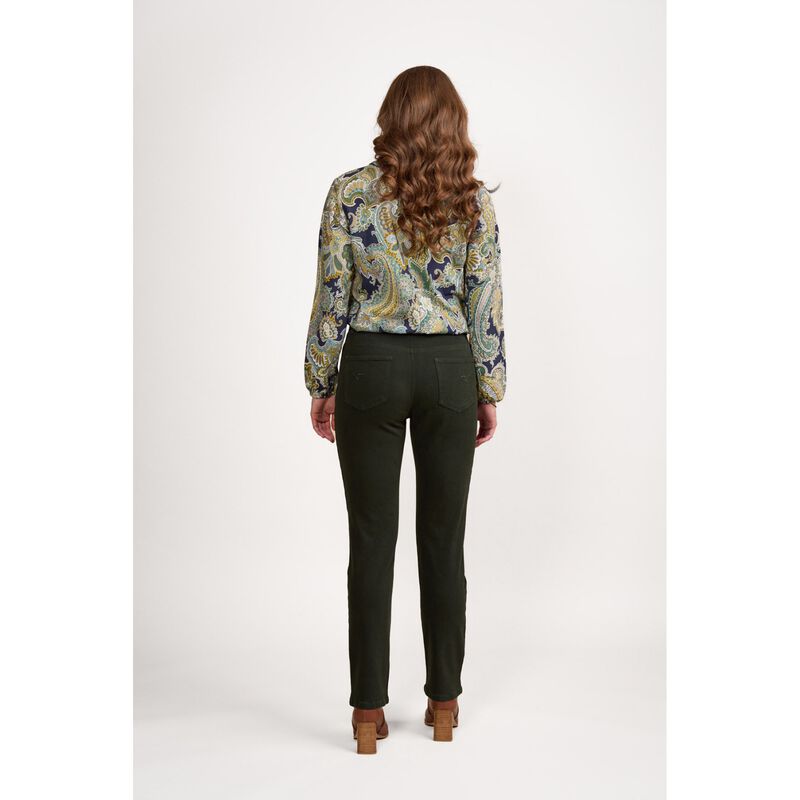 Vassalli Slim Leg Full Length Knit Denim Jean image number 5