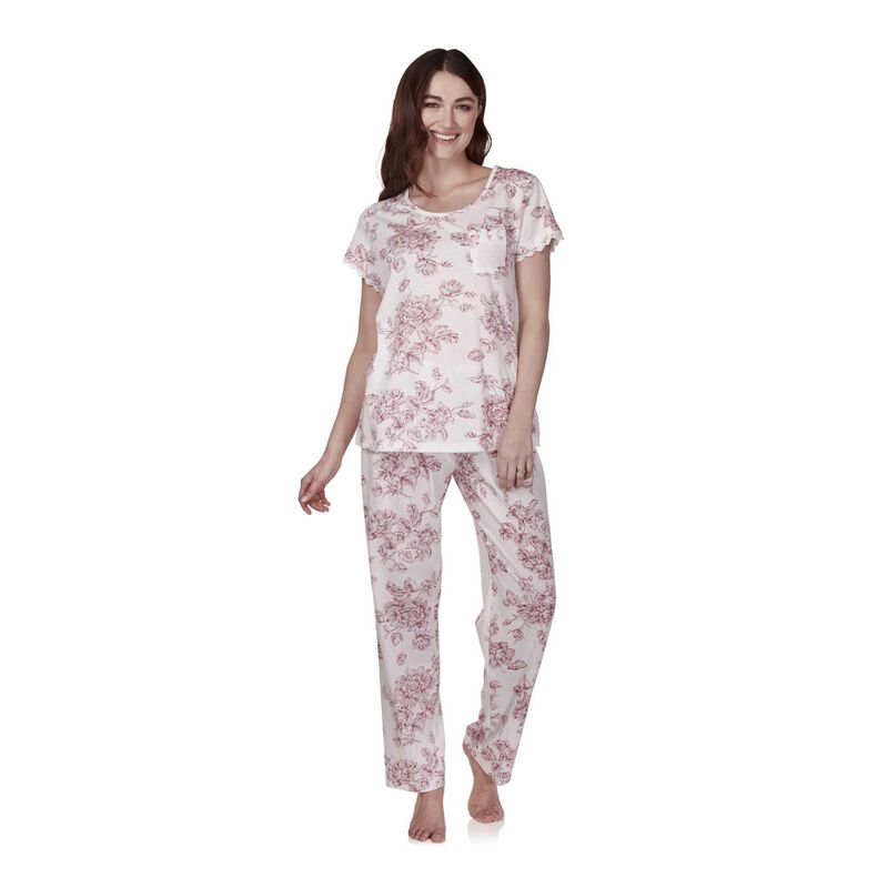 La Marquise Vintage Bouquet Short Sleeve Pyjama Set image number 0