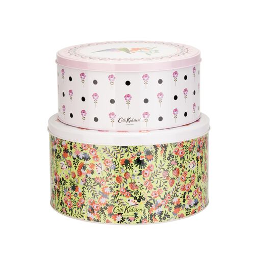 Cath Kidston Painted Table Cake Tin Set 2Pk