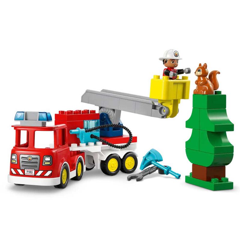 LEGO Duplo Fire Truck with Hose and Firefighter image number 1