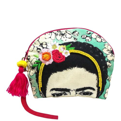 House Of Disaster Frida Kahlo  Embroidered Make Up Bag
