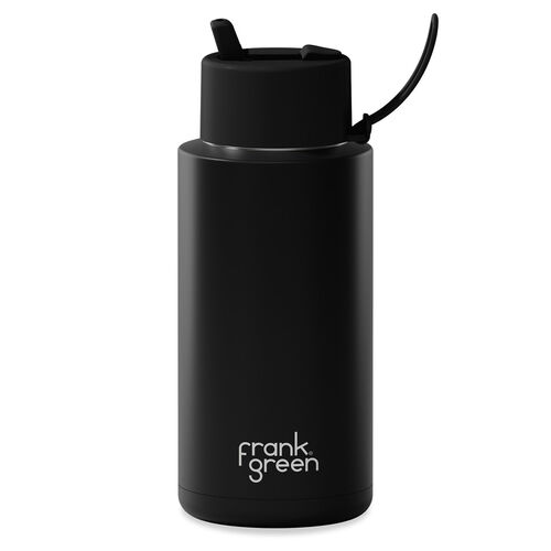 frank green 34oz Reusable Bottle With Flip Straw Lid Midnight