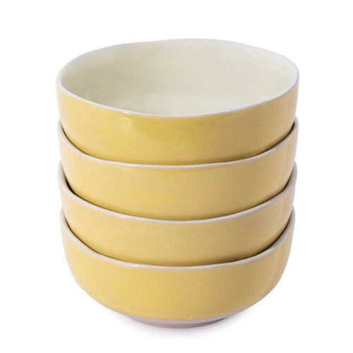 Jamie Oliver Big Love Stoneware 16cm Brilliant Bowls Yellow Set Of 4