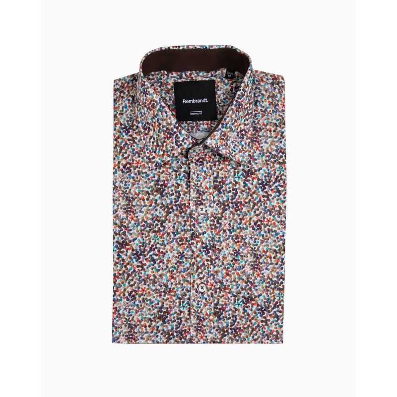 Rembrandt Barbican Multicolour Dappled Spot Print Shirt image number 2