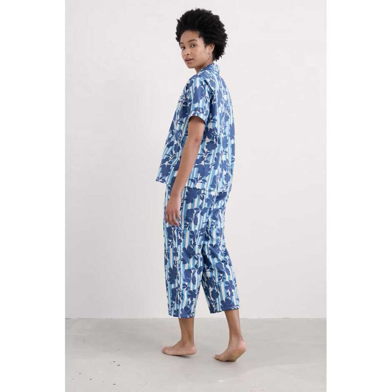 Seasalt Cornwall Nesting Bird Pyjamas Camellia Stripe Paddle image number 1