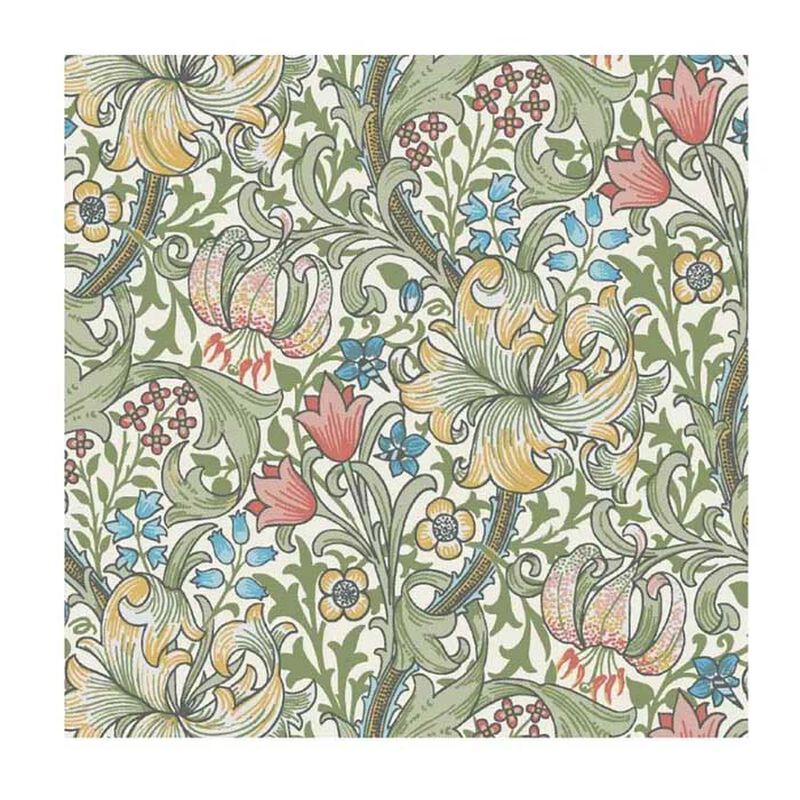 IHR William Morris Golden Lily Green Luncheon Napkin image number 0