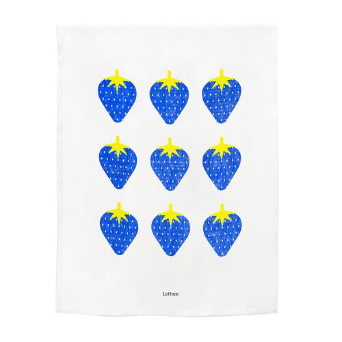 Lettuce Strawberries Tea Towel