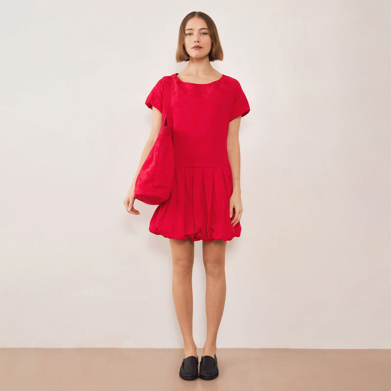 COMMONPLACE ESSENTIALS Esme Jacquard Puff Dress image number 3