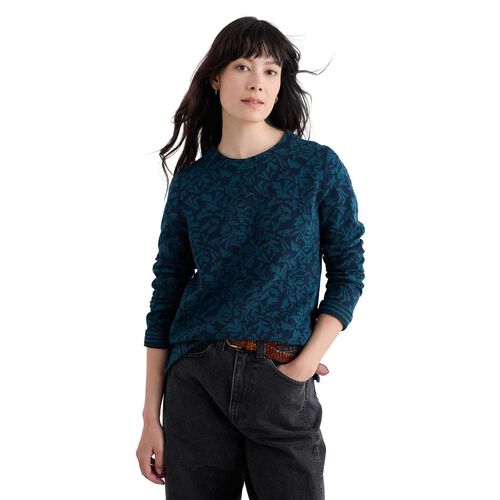 Seasalt Cornwall Gwennol Top Drawn Seabed Dark Eden