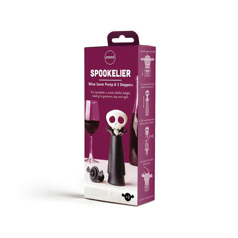Ototo Spookelier Wine Saver Pump & 3 Stoppers image number 3