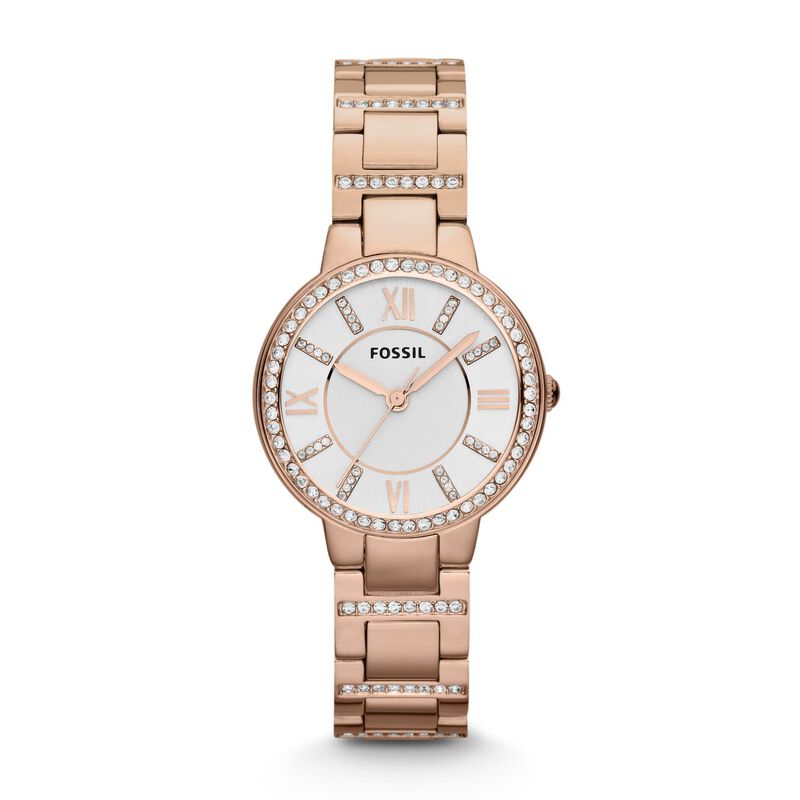 Fossil Virginia Rose Gold-Tone Analogue Watch ES3284 image number 0