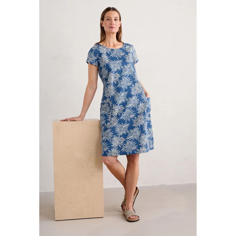 Seasalt Cornwall River Cove Dress Sea Flower Dark Voyage image number 3