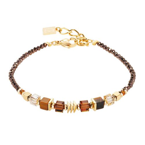 Coeur de Lion Wave Cube Floe Tiger's Eye Bracelet