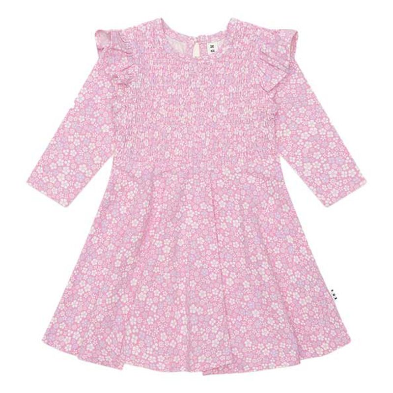 Huxbaby Ditsy Floral Shirred Long Sleeve Dress 3-5Y image number 0