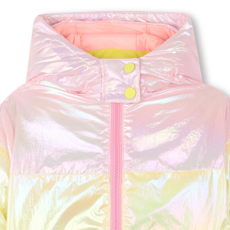 Billieblush Tricolor Hooded Puffer Jacket 3Y-6Y image number 3