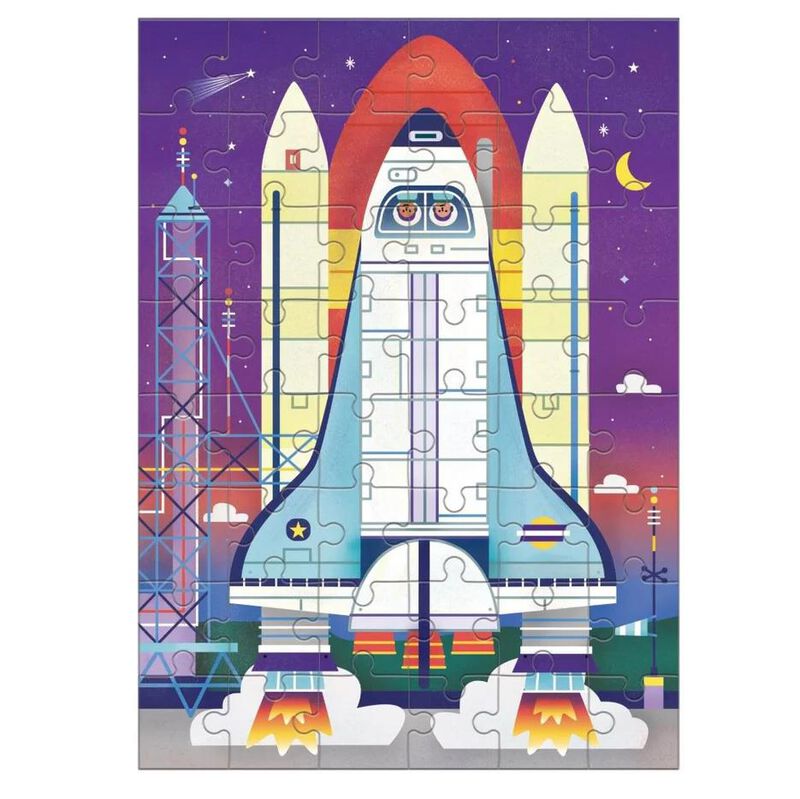 Mudpuppy Space Shuttle 48 Piece Mini Puzzle image number 1