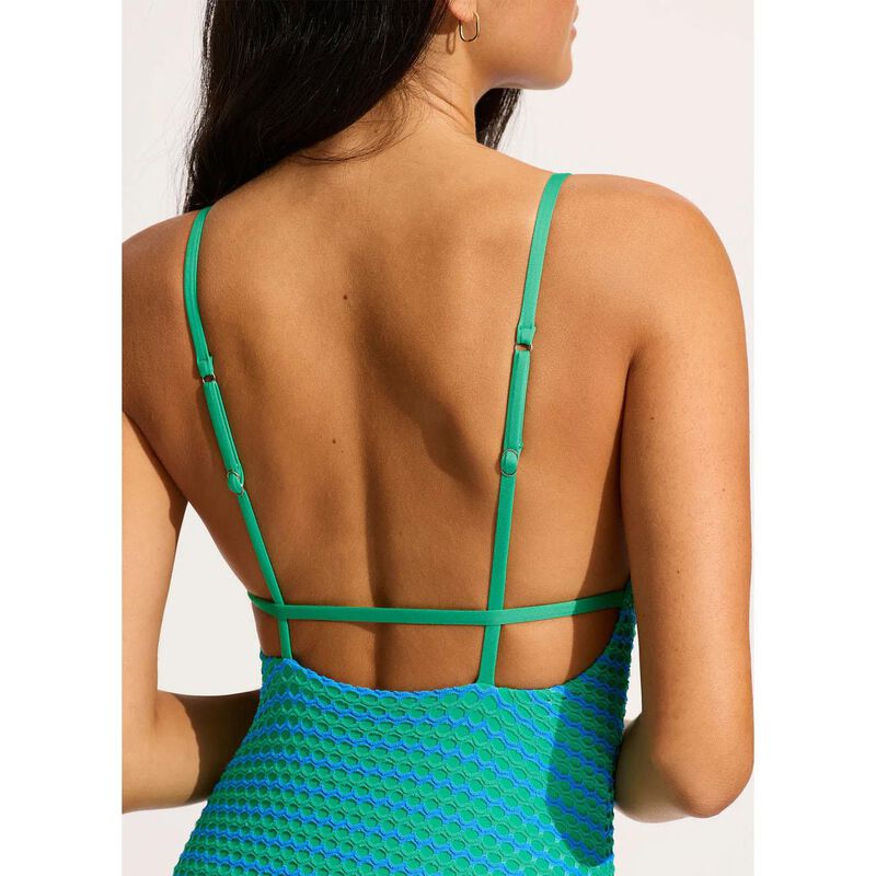 Seafolly Mesh Effect V Neck One Piece image number 6