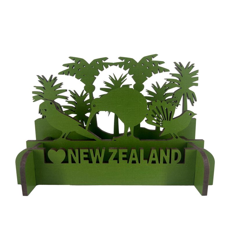 Abstract Designs NZ Scene With Heart A5 - Green image number 0