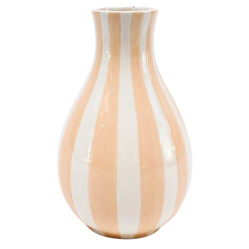 Urban Products Halcyon Stripe Vase Peach 18cm