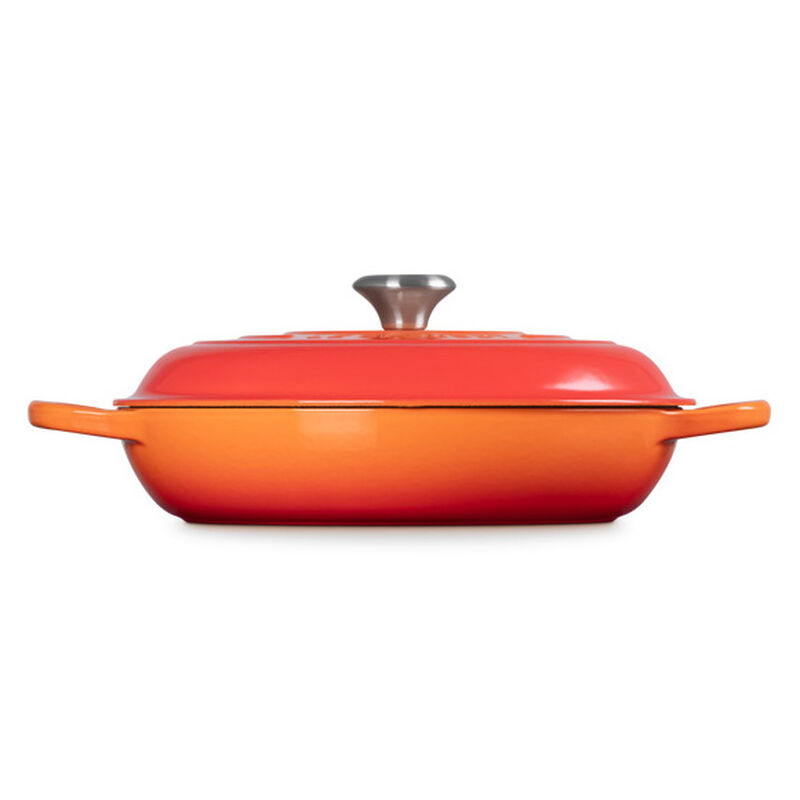 Le Creuset Signature Shallow Casserole 30 Stainless Steel Knob image number 3