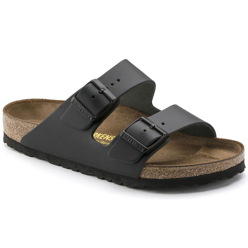 Birkenstock Arizona Smooth Leather Black Regular Width Sandal image number 0