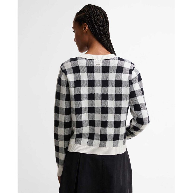Barbour Avebury Gingham Crew Neck Jumper image number 1
