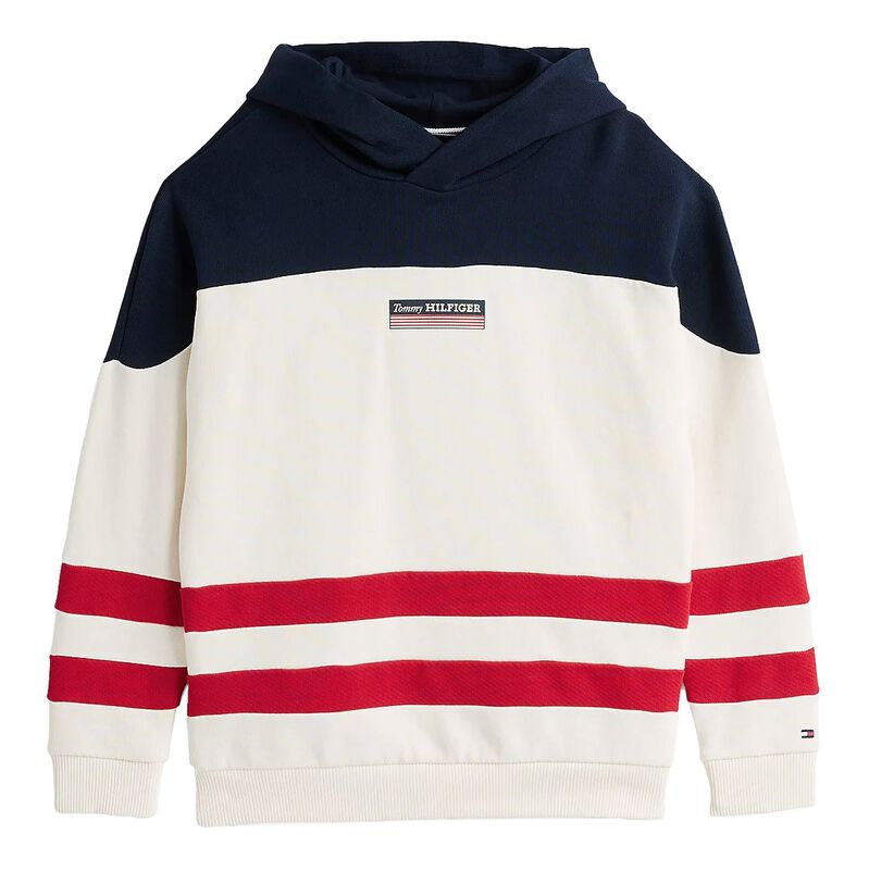 Tommy Hilfiger Stripe Colour-Blocked Hoodie 4-7Y image number 0